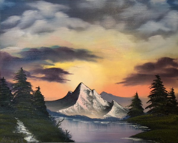 Картины Боба Росса туториал