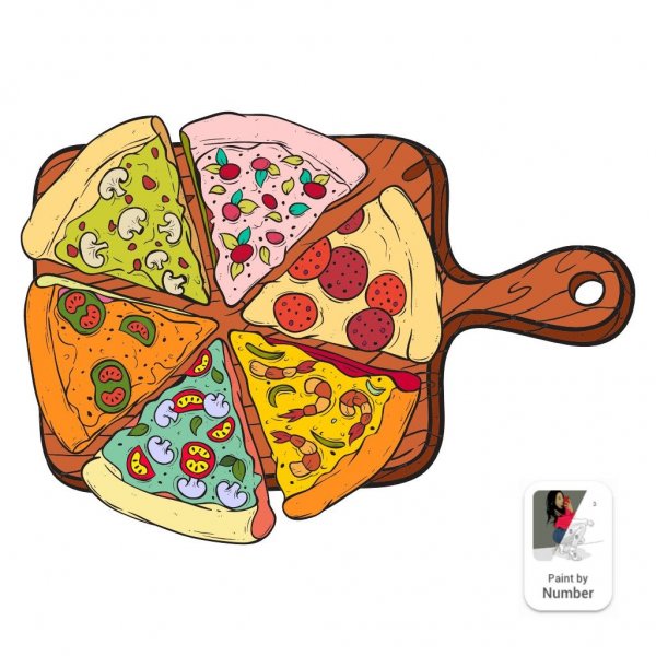 Пицца на тарелке рисунок