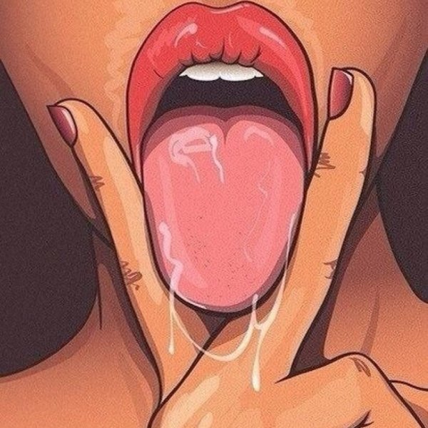 Язык между двумя пальцами