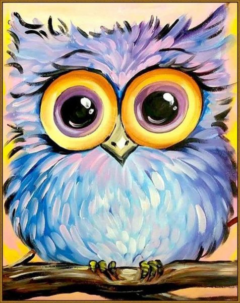 Совушка гуашью
