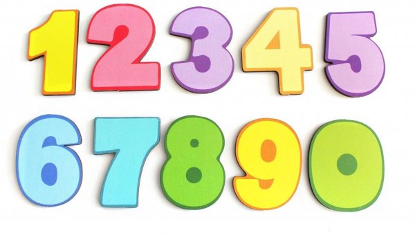 Разноцветные цифры для детей