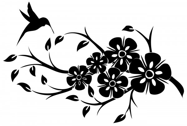 Трафареты цветов на стену