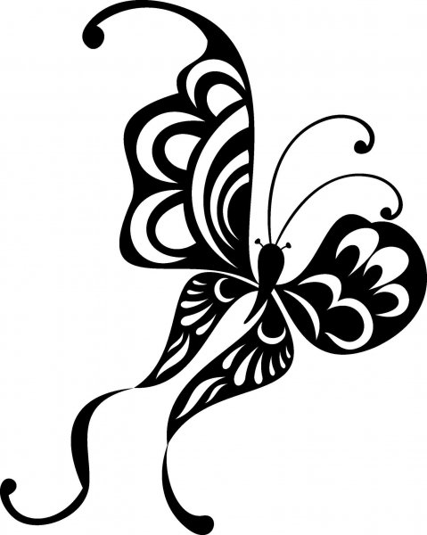 Трафарет бабочки