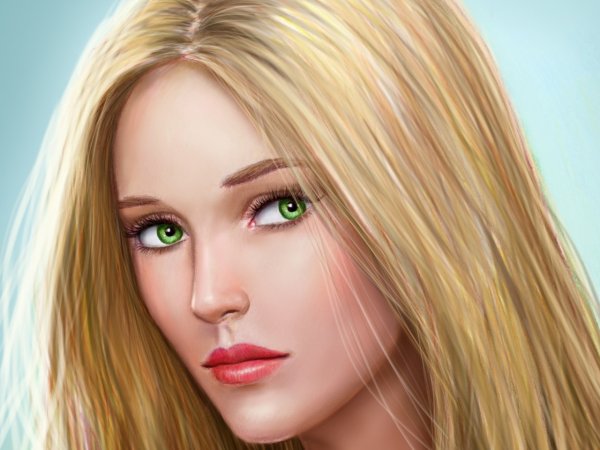 Красивые блондинки с зелеными глазами