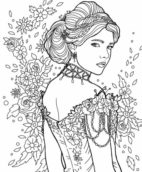 Раскраски для девочек сложные