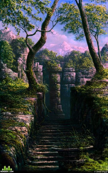 Красивые пейзажи в стиле фэнтези