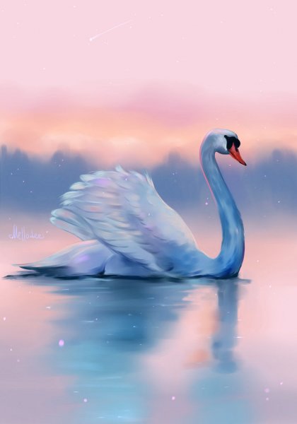 Разноцветные лебеди