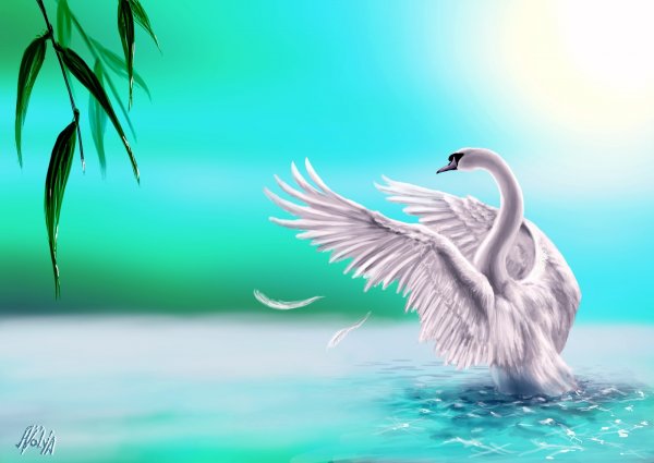 Сказочный лебедь