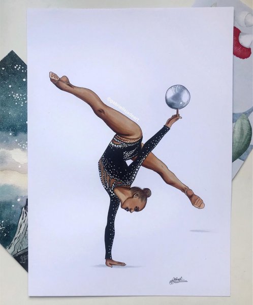 Художественная гимнастика акварель