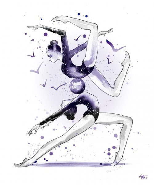 Гимнастка рисунок