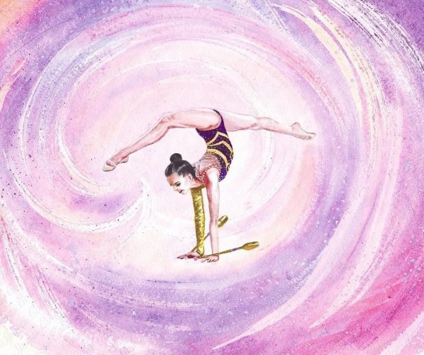Нарисовать гимнастку