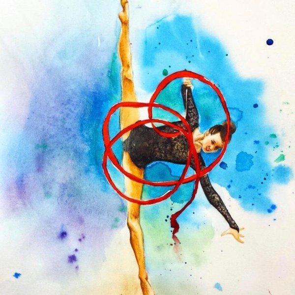 Гимнастка рисунок