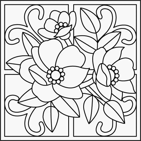 Витраж раскраска