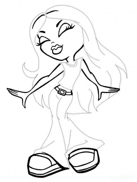 Обводить рисунки девочки