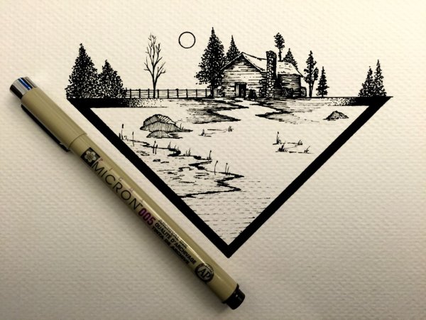 Зарисовки линером