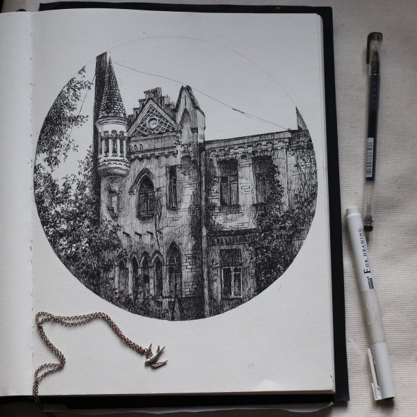 Архитектура капиллярной ручкой