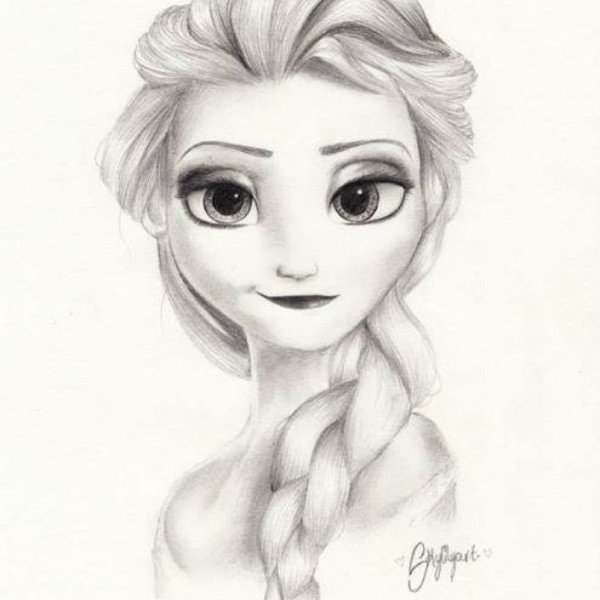 Эльза портрет рисунок