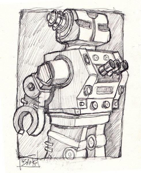 Рисунок на тему машины роботы