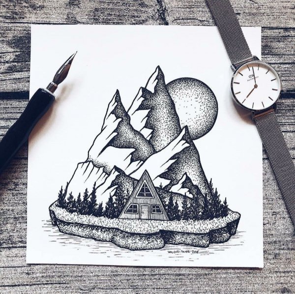 Идеи для рисования лайнером