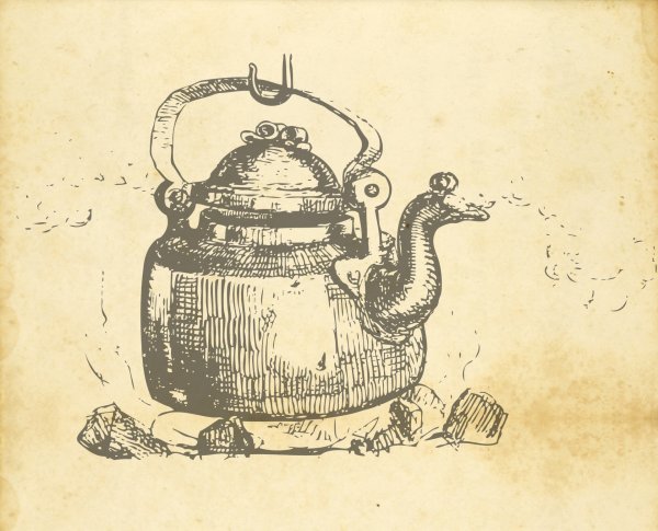 Чайник с паром