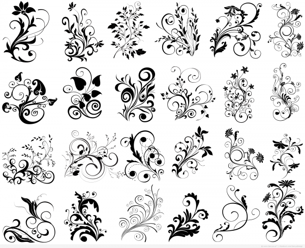 Вензеля цветы