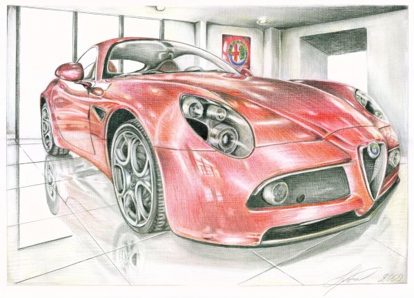 Рисунки карандашом машины