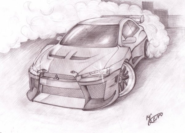 Рисунки для срисовки машины