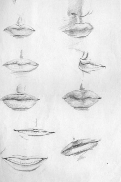 Губы карандашом