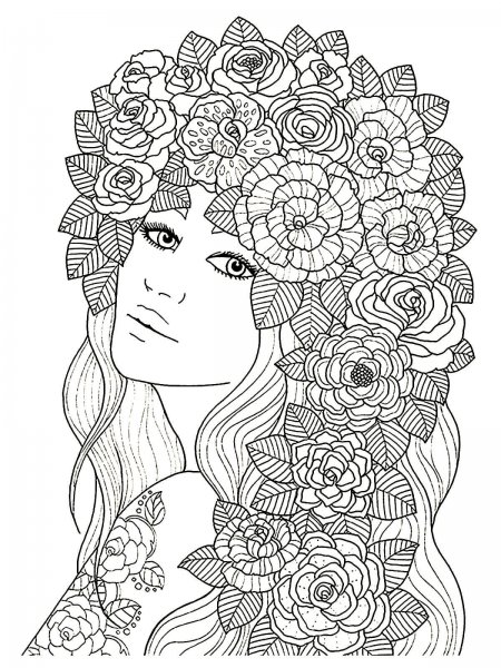 Роза раскраска