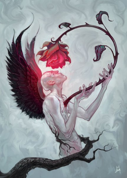 Арт ангела и демона
