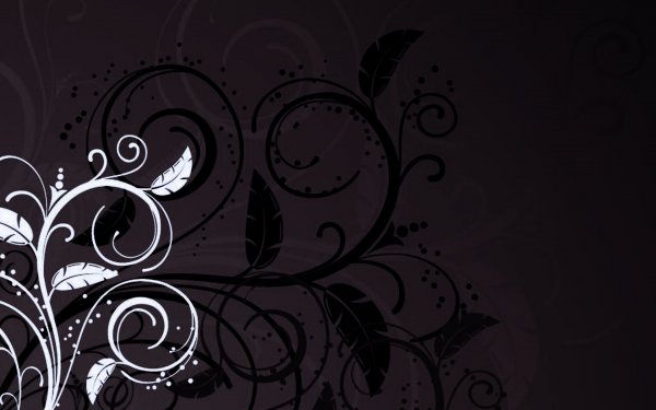 Черный фон с узорами