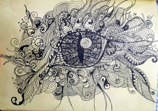 Узоры гелевой ручкой