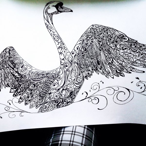 Рисунки гелево й рукой