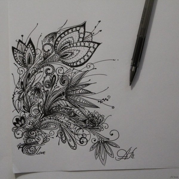 Рисование гелевой ручкой