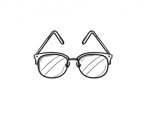 Солнцезащитные очки, иллюстрация, дудл