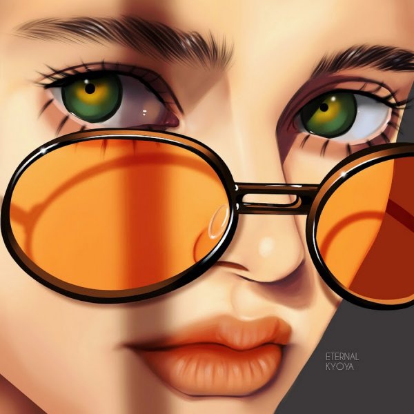 Глаза с очками