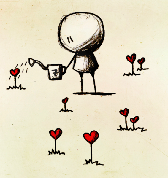 Человечек с сердечком