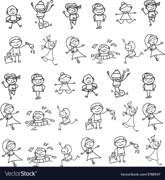 Маленькие человечки рисунки