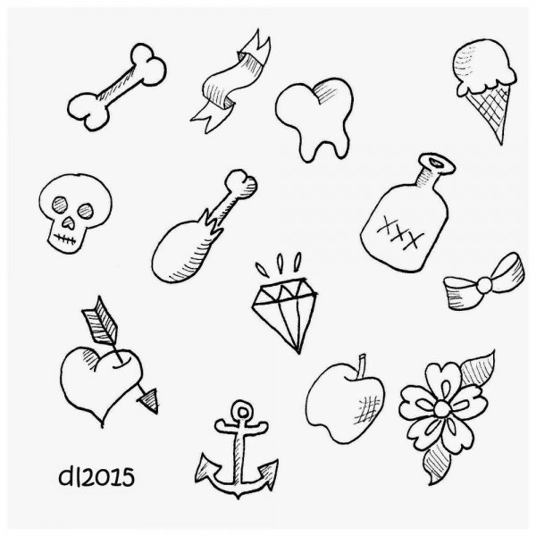 Маленькие рисунки для тату