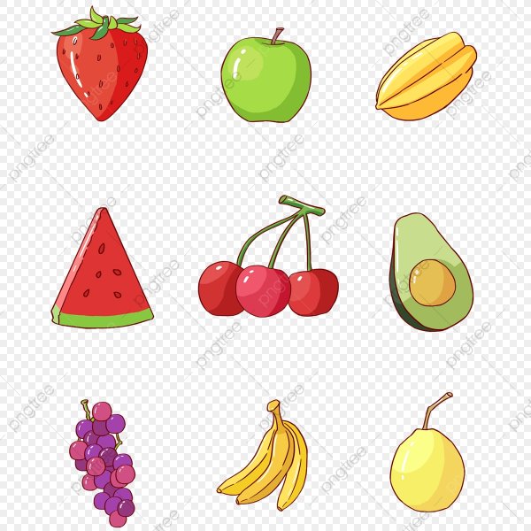 Нарисовать маленькие фрукты