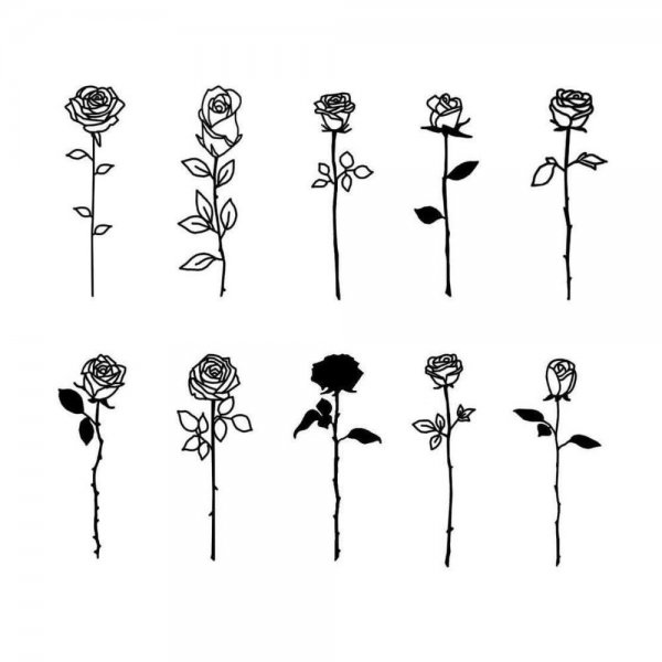 Маленькая Розочка тату эскиз