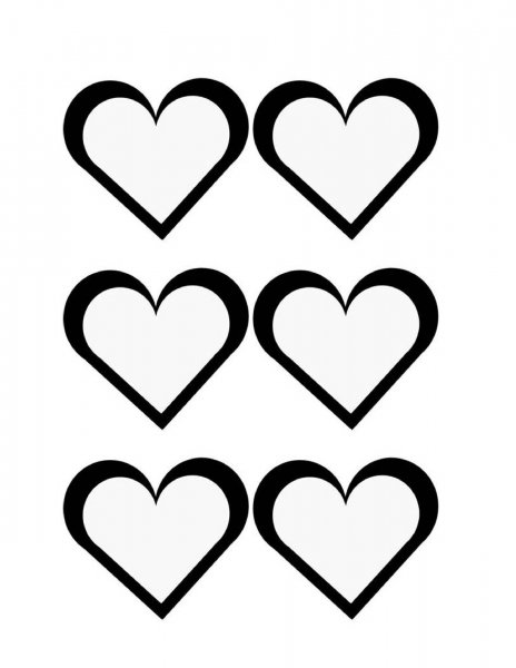 Сердечко трафарет маленькое
