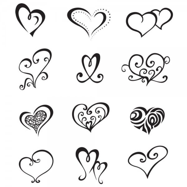 Сердце раскраска