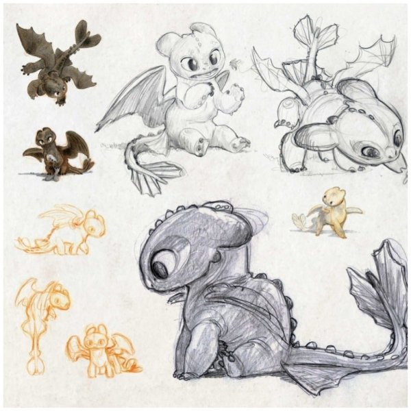 Скетч дракончик