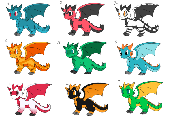 Чиби дракончики