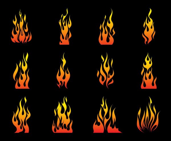 Нарисованный огонь