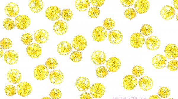 Милый фон с лимоном