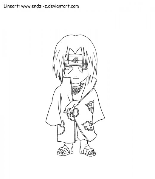 Раскраски Акацуки Итачи