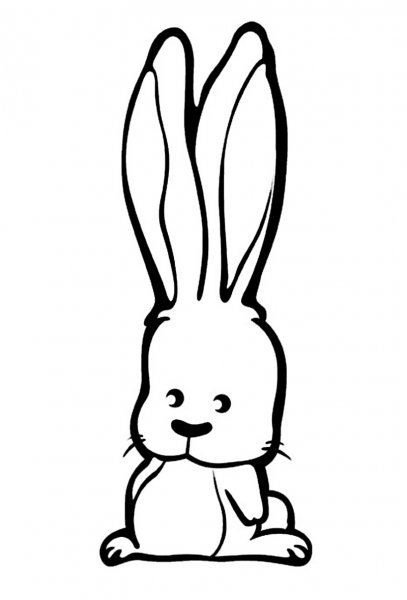 Рисунок кролика для срисовки
