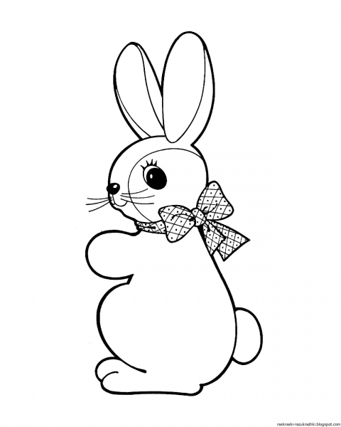 Раскраска зайчик